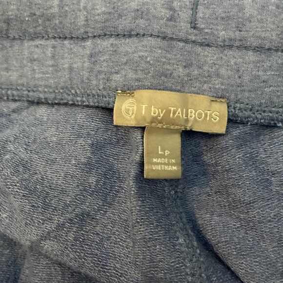 Talbots Womens Size L Petite Pants Blue Pull On Drawstring Casual Jogger Style - Picture 4 of 5